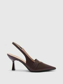 CUCCOO BIZCHIC Women's Pointed Toe Pumps, Versatile High Heels For Commuting And Daily Wear - Brown - View 2