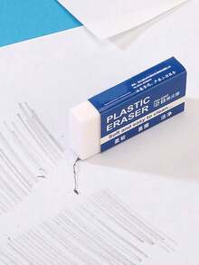 2 piezas/6 piezas/10 piezas/30 piezas Borradores de lápiz de plástico 2B, suaves y fáciles de limpiar para la escuela y la oficina - Rectángulo - Ver 4