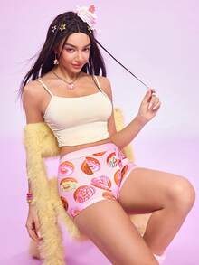 Eraneu 3 Pairs Women Casual Comfortable Cute Mid-Waist Boyshorts Panties - Multicolor - View 1