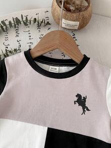 LMoss Kids Bộ 2 món áo thun cổ tròn và quần dài dệt kim cho bé trai - Nhiều màu - Xem 5