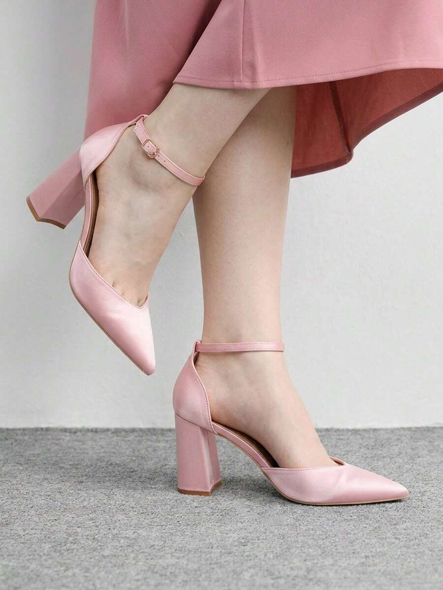 CUCCOO BIZCHIC Women's Simple Commuter High Heel Shoes - Baby Pink - View 1