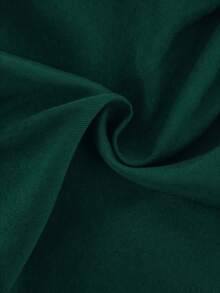 GlowEve CURVE Celana Pendek Kasual Elegan Model Paper Bag Pinggang Warna Polos dengan Patchwork Renda Ukuran Plus, Warna Hijau Formal Musim Panas - Dark Green - View 4