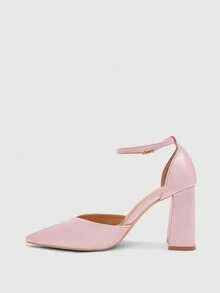 CUCCOO BIZCHIC Women's Simple Commuter High Heel Shoes - Baby Pink - View 8