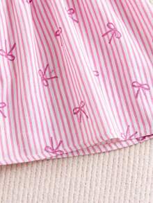 女婴夏季可爱碎花花瓣袖方领连衣裙 - 彩色 - 查看 5