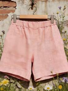 EMERY ROSE Women's Drawstring Waist Tree Pattern Casual Versatile Daily Wear Shorts - Multicolor - View 2