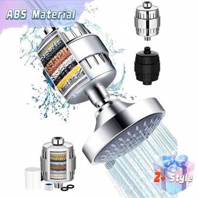 1 pieza Filtro de ducha de alta eficiencia, Filtro de cabezal de ducha de alto flujo que ablanda el agua dura, Purificador de agua de ducha universal, Reduce la piel seca y el daño al cabello, Elimina el cloro y las sustancias nocivas, Adecuado para el hogar, hotel y baño de autocaravana, Gran regalo para familiares y amigos