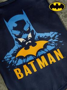 Batman X PETSIN 一件印有超级英雄头像的宠物背心，带面罩，蓝色头部图案，柔软透气，活动自如，深蓝色宠物服装 - 深藍色 - 查看 3