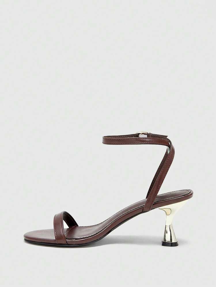 CUCCOO CHICEST Women's Buckle Design Elegant High Heel Sandals For Daily Wear Summer Shoes Wedding Shoes Bride Shoes