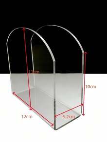 1/2PCS Crystal Clear Acrylic Napkin Holder Transparent Paper Napkin Dispenser Stand For Desktop Dining Room Kitchen Restaurant Home Decor Bar Accessories Countertop Tabletop Tissue Organizer - Transparent - View 2