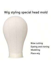 假发制作、美容美发培训展示帆布模特头 - 彩色 - 查看 3