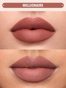 SHEGLAM Matte Allure Liquid Lipstick-Millionaire Long Lasting High Pigment Lipstick Nourishing Sunflower Oil Reduce Lip Fine Lines Lip Care Lip Makeup Liquid Lipstick Lip Combo Brand Beauty Makeup Face Paint Cosmetic For Women Girls Perfect For Spring Summer Ideal For Y2K Fancy Fashion Suitable For Birthday Mother'S Day Gift Rave Party Ready Best Color - Millionaire - View 2