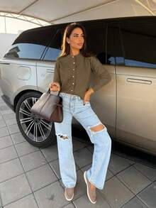 Milla Jasmine 女士简约百搭优雅开衫 - 駝色 - 查看 5