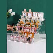 1PC New Style Transparent Tiered Perfume Storage & Display Stand, Cosmetic & Toy Organization Rack,For Holiday Beach, Bathroom Collection, Bedroom Collection, Large Capacity - Clear - View 9