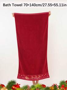 3 Buah Handuk Kamar Mandi Katun Murni 100% Berbentuk Lingkaran Warna Polos / Atau Set Handuk Praktis - Merah - View 10