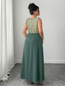 Rometta Große Größen Modisches Retro-Kleid im französischen Ölgemälde-Farbblock-Stil für Damen, geeignet für Frühling/Sommer, Schulanfang, Urlaub, Abschluss, Feiertage, Valentinstag, Weihnachten, Musikfestivals, Muttertag, Halloween, Thanksgiving, Ostern, Nationalfeiertag, Bälle, Geburtstage, Dates, Partys, Hochzeiten, Ausflüge - Verschiedenfarbig - Übersicht 3