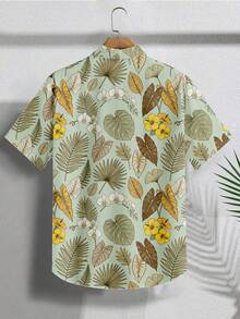 VIVINTIMO Áo sơ mi nam in họa tiết hoa, thích hợp cho hẹn hò, kỳ nghỉ ở Hawaii, hoặc mặc thường ngày. - Nhiều màu - Xem 3