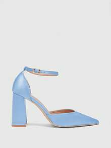 CUCCOO BIZCHIC Women's Simple Texture Commuter High Heels - Blue - View 2