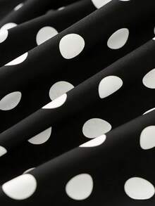 Franclia Women's Black & White Polka Dot Dress, Spring/Summer - Black and White - View 4