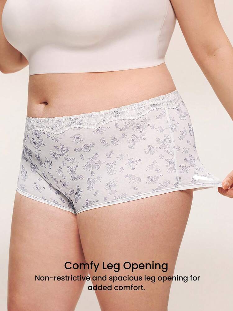 Plus 3-Pack High-Waist Boyshorts