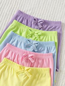 SHEIN Playful Pals Bộ đồ thể thao thường ngày mùa hè 5 món cho bé gái. - Nhiều màu - Xem 7
