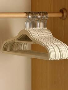 10 Móc Treo Quần Áo Chống Trượt, Không Gây Gờ, Có Lớp Phủ Nhung, Dùng Để Sắp Xếp Quần Áo Tiết Kiệm, Giá Treo Quần Áo Chuyên Dụng Cho Tủ Quần Áo Gia Đình - be - Xem 2