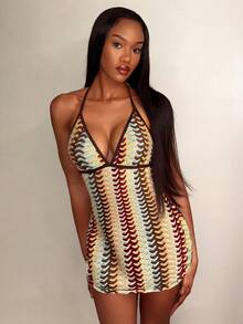 Vaytide New Textured Fabric Sexy Cover-Up Cover Up, Semi-Sheer Beach Wear For Women - Multicolor - View 3