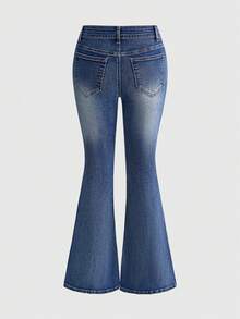 ROMWE Y2K Island Girl Low-Waist Skinny Printed Women's Jeans - Multicolor - View 7