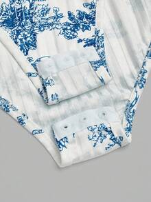 Sweetra 加大码甜心领罗纹露背系带肩部连体衣 - 彩色 - 查看 7