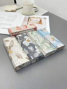 1个中国风高级眼镜收纳盒，磁扣闭合，皮革刺绣工艺，高品质学生眼镜盒 - 多色 - 查看 3