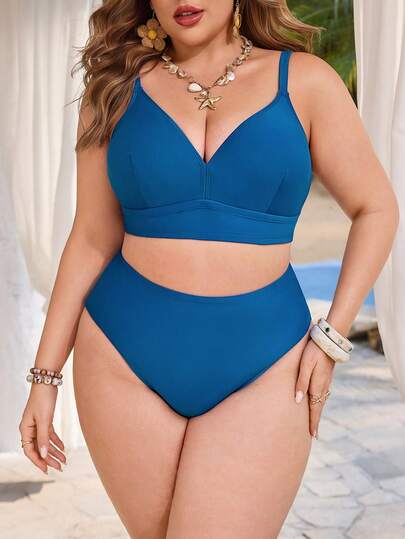 Swim Lushoire Conjunto de bikini minimalista de contraste de color negro y blanco, diseño de copa triangular + shorts de cintura alta, tela elástica, favorecedora para uso diario, spa, vacaciones en la playa