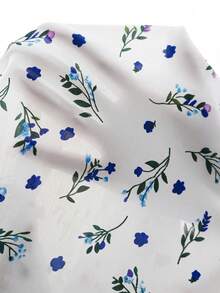 Momance Maternity Elegant Ditsy Floral Slim Fit Blouse - White - View 10