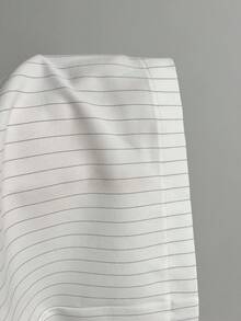 Elamini 女士条纹蝴蝶结装饰迷你连衣裙 - 白色 - 查看 8