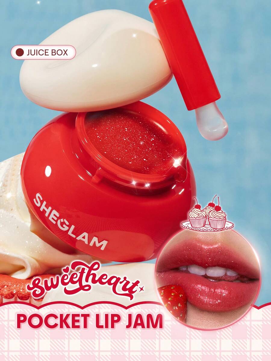 Sweetheart Collection Life Is Delicious Pocket Lip Jam-Juice Box Brand Beauty Makeup Face Paint Cosmetic For Women Girls Perfect For Spring Summer Ideal For Y2K Fancy Fashion Suitable For Birthday Mother'S Day Gift Rave Party Ready Best Color - Juice Box - View 1