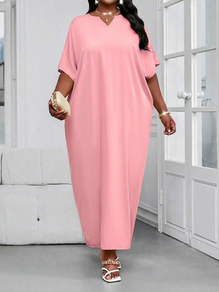 pink holiday dresses for women Midi Plus Size Holiday Dress with Hoodie in Hot Pink UK 12-22 US 8-18 main image 1