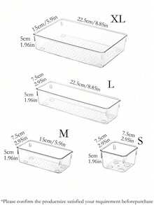 1/4/7/12 Drawer Organizer Box, Desktop Storage Box, Cosmetic Storage Box, Transparent Acrylic Compartment Storage Box, Bedroom, Office, Bathroom Drawer Partition Organizer Box, Multifunctional Storage Box Suitable For Cosmetics, Stationery, Office Supplies, Dressing Table, School Supplies, Travel Necessities - Transparent - View 2