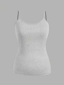 SHEIN EZwear 3件套加大码纯色修身休闲吊带背心套装 女士背心上衣 女士上衣 女士吊带背心 夏季女士背心 夏季女士上衣 背心上衣 女士多件装 3件装吊带背心 女士塑身衣 女士塑身衣 - 彩色 - 查看 4