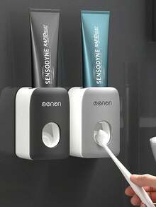 Teckwe MENGNI 1pc Automatic Toothpaste Dispenser, Bathroom Wallmount Without Nailing, Portable Bathroom Accessories Toothpaste Squeezer Home Bathroom Decor Fall Decor Back To School - Multicolor - View 3