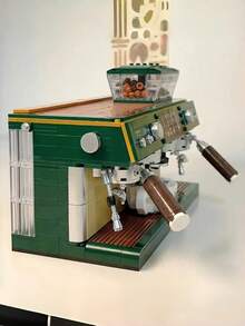 928PCS Creative Kitchen Building Block Set DIY 3D Assembly Retro Coffee Maker/Modern Coffee Maker/Bread Maker, Home Decor, Birthday Gift,House Model,Room Decoration - Pack Bag - View 6