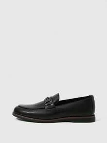 Sleekvia Women Shoes Fashion Black Metal Buckle Classic Suitable For Commuting Women Flat Loafers Women Flat Shoes Suitable For Outdoor Shopping To Work Daily Versatile Women's Shoes - Black - View 5