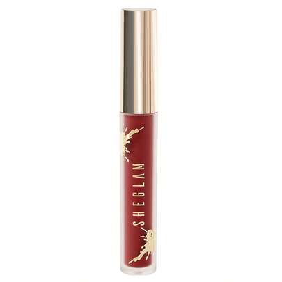 Matte Allure Liquid Lipstick-Crimson, Lang Anhaltender Lippenstift Mit Hoher Pigmentierung, Pflegendes SonnenblumenöL, Reduziert Feine Lippenlinien, L
