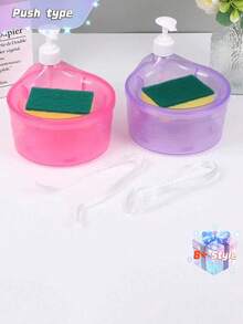 Bộ sản phẩm gồm 1 bình đựng nước rửa chén tự động, miếng bọt biển và dụng cụ vệ sinh, thích hợp cho các bình đựng nước rửa chén cỡ lớn. - Nhiều màu - Xem 2