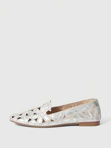 Sleekvia Giày bệt thời trang nữ - Bạc - Xem 2