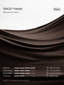 GLOWMODE Modal Make Moves Relaxed Sports Oversized Long Sleeve Tee Daily Casual  Compression Shirt - Chocolate Brown - View 7