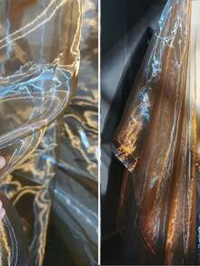1pc High-Quality Iridescent Organza Fabric, Laser Gradient, See-Through, Perfect For Diy Designer Dance Costumes. - multicolor - View 6