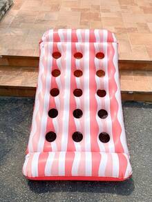 1 chiếc phao hơi sọc, phao bơi, phao chơi nước, đệm hơi - 1pc - Xem 1