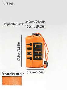 Bộ lều trú ẩn khẩn cấp dành cho hai người, bao gồm lều hình ống bằng màng polyester, túi ngủ, chăn giữ nhiệt SOS chống thấm nước ngoài trời, có thể tái sử dụng. - Nhiều màu - Xem 10