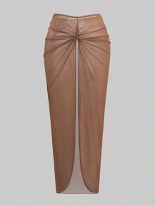 Swim Oasis New U-Neck Leopard Print Spaghetti Strap Swimsuit With Skirt 2 Pieces Set For Beach Vacation - Multicolor - View 4