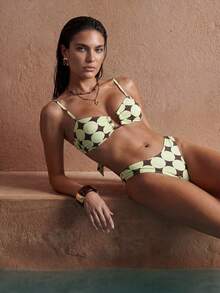 Anewsta Women's Summer Beach Polka Dot Print Fashionable Sexy Bikini Set - Multicolor - View 7