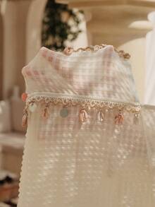 Swim Chiccia Đầm che ngoài đồ bơi dành cho nữ, đầm cổ yếm thanh lịch. - Màu be - Xem 5