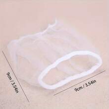 100pcs Kitchen Sink Strainer Bags, Disposable Anti-Clog Elastic Mesh Fits Most Drain Filters - White - View 4
